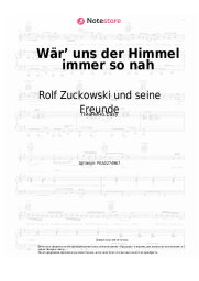 Ноты, аккорды Rolf Zuckowski - Wär’ uns der Himmel immer so nah