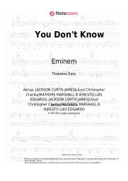 Ноты, аккорды Eminem, 50 Cent, Ca$his, Lloyd Banks - You Don't Know