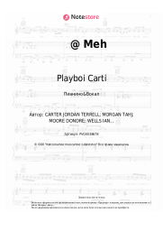 Ноты, аккорды Playboi Carti - @ Meh