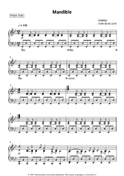 Ноты, аккорды Odette - Mandible