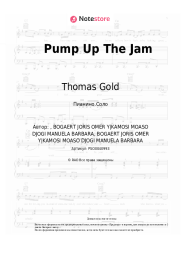Ноты, аккорды Thomas Gold - Pump Up The Jam