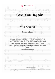 Ноты, аккорды Wiz Khalifa, Charlie Puth - See You Again