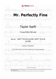 Ноты, аккорды Taylor Swift - Mr. Perfectly Fine