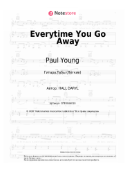 Ноты, аккорды Paul Young - Everytime You Go Away