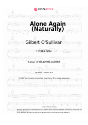 Ноты, аккорды Gilbert O'Sullivan - Alone Again (Naturally)