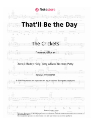 Ноты, аккорды The Crickets, Buddy Holly - That’ll Be the Day