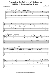Ноты, аккорды Генри Пёрселл - Павсаний, предатель своей страны, Z.585, часть 1: Слаще роз