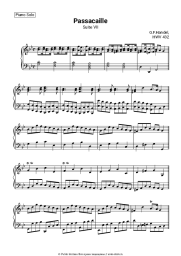 Ноты, аккорды Георг Фридрих Гендель - Сюита No. 7 соль минор, HWV 432: No.6 Пассакалия
