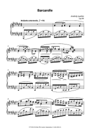 Ноты, аккорды Анатолий Лядов - Баркарола, Op.44