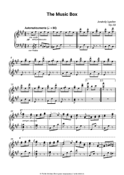 Ноты, аккорды Анатолий Лядов - Музыкальная табакерка, Op.32