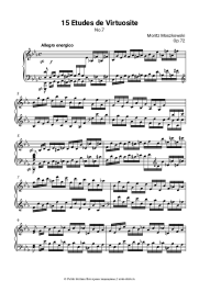 Ноты, аккорды Мориц Мошковский - 15 виртуозных этюдов, Op.72: No.7 Allegro energico