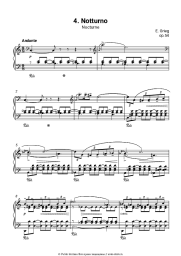 Ноты, аккорды Эдвард Григ - Лирические пьесы, op.54. №4 Notturno