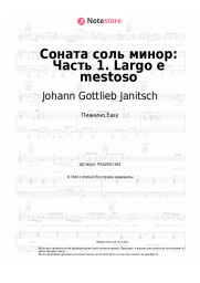 Ноты, аккорды Johann Gottlieb Janitsch - Соната соль минор: Часть 1. Largo e mestoso
