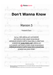 Ноты, аккорды Maroon 5, Kendrick Lamar - Don't Wanna Know