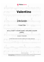Ноты, аккорды 24kGoldn, Imanbek - Valentino