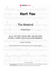 Ноты, аккорды The Weeknd, Gesaffelstein - Hurt You