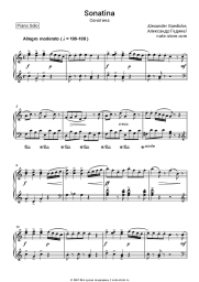 Ноты, аккорды Александр Гедике - Сонатина, Op. 36, No. 20
