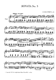 Ноты, аккорды Дмитрий Кабалевский - Piano Sonata No. 3 in F Major, Op. 46