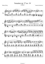 Ноты, аккорды Дмитрий Кабалевский - Sonatina Op.27 No. 18