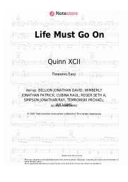 Ноты, аккорды Quinn XCII - Life Must Go On