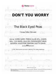 Ноты, аккорды The Black Eyed Peas, Shakira, David Guetta - DON'T YOU WORRY