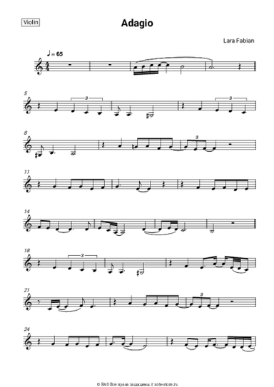 Ноты, аккорды Lara Fabian - Adagio
