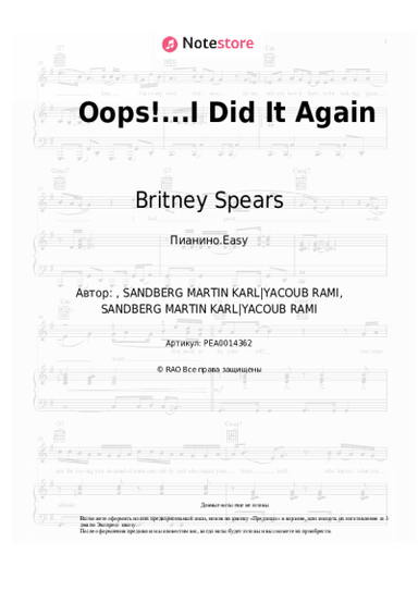 undefined Britney Spears - Oops!...I Did It Again