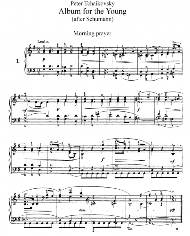 Ноты Петр Ильич Чайковский - Детский альбом Op.39 скачать - Пианино.Соло