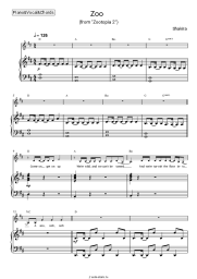 Ноты, аккорды Shakira - Zoo (From 'Zootopia 2')