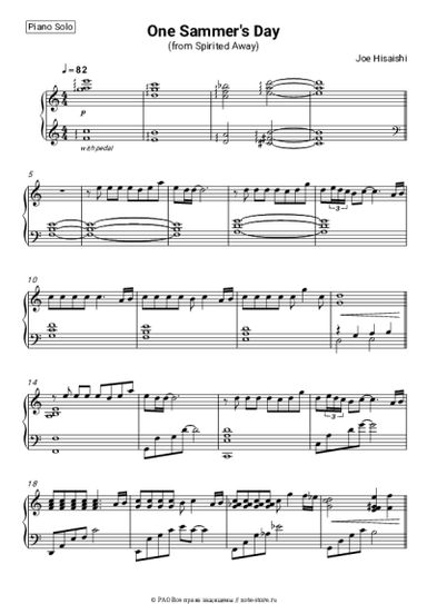 undefined Joe Hisaishi - One Summer's Day (from Spirited Away)