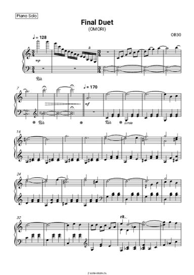Ноты, аккорды OR3O - Final Duet (OMORI)