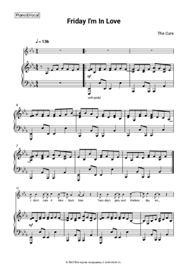 undefined The Cure - Friday I'm In Love