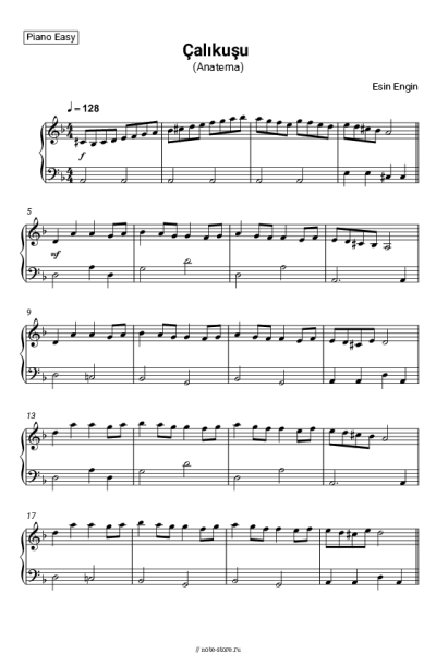 Ноты, аккорды Esin Engin - OST 'Королек- птичка певчая'