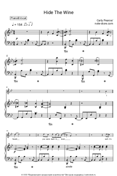 Ноты, аккорды Carly Pearce - Hide the Wine
