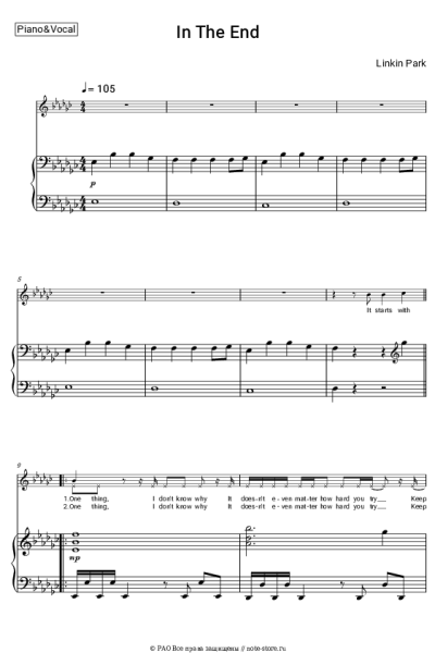 undefined Linkin Park - In The End
