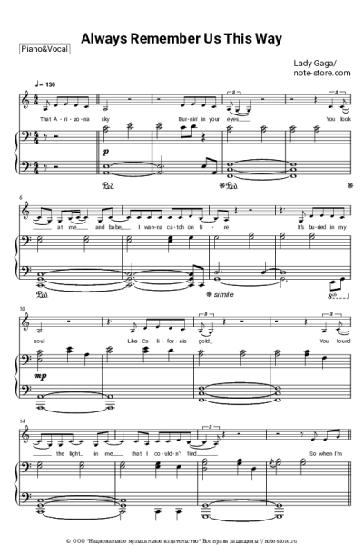 undefined Lady Gaga - Always Remember Us This Way