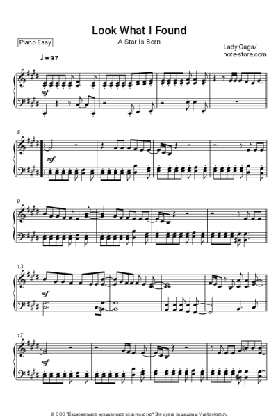 Ноты, аккорды Lady Gaga - Look What I Found