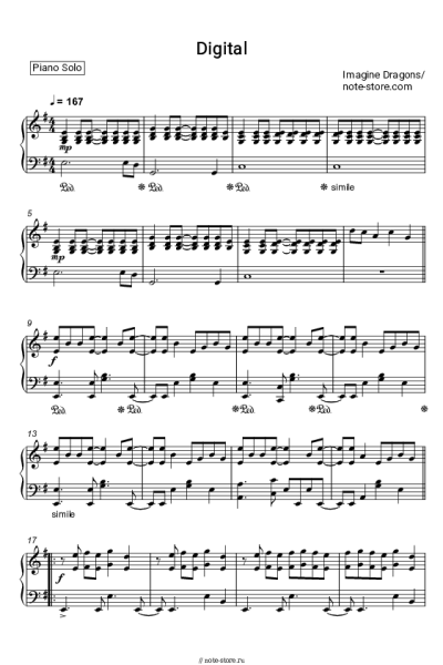 Ноты, аккорды Imagine Dragons - Digital