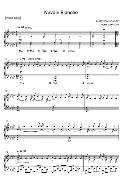 undefined Ludovico Einaudi - Nuvole Bianche