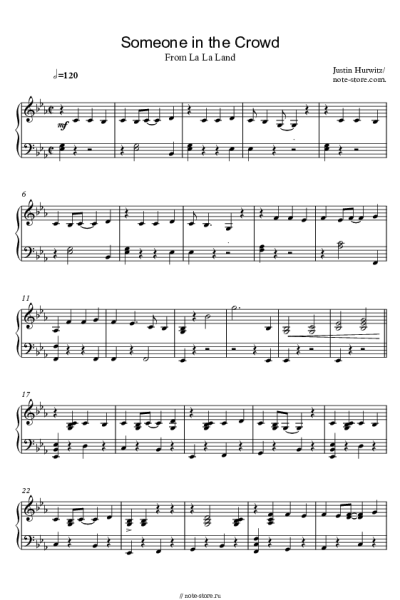 Ноты, аккорды Emma Stone - Someone In The Crowd