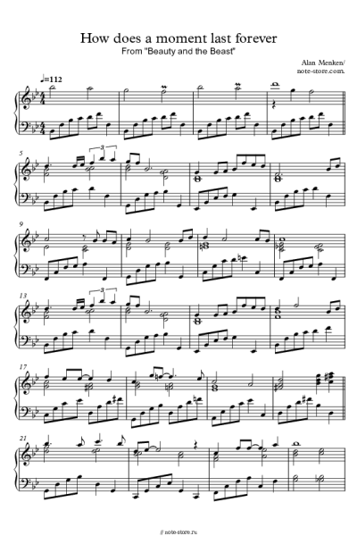 undefined Alan Menken - How Does A Moment Last Forever