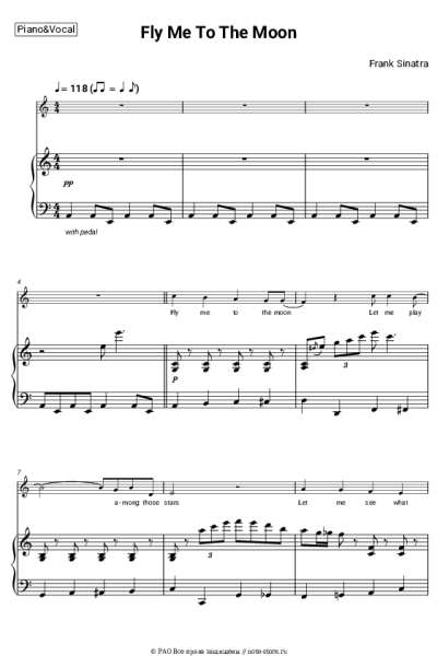 Ноты, аккорды Frank Sinatra - Fly Me To The Moon