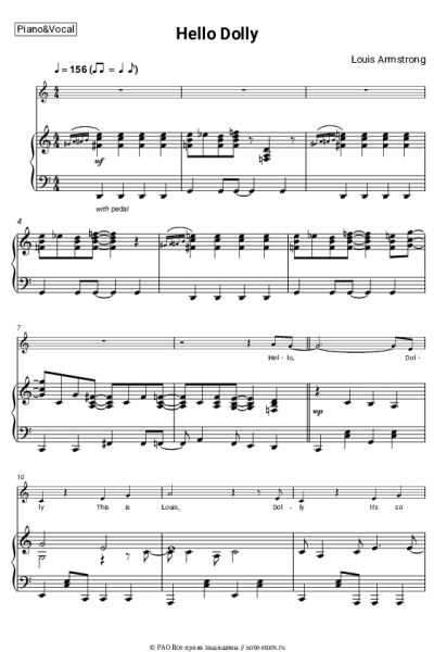 Ноты, аккорды Louis Armstrong - Hello Dolly