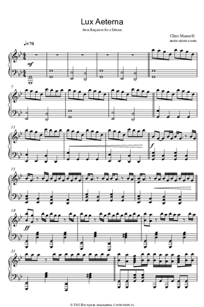 undefined Clint Mansell - Winter: Lux Aeterna (Requiem for a Dream)