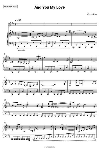 Ноты, аккорды Chris Rea - And You My Love