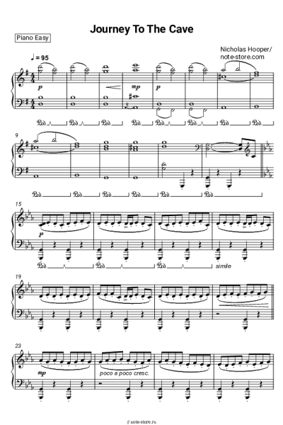 Ноты, аккорды Nicholas Hooper - Journey to the Cave