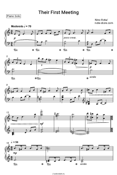Ноты, аккорды Nino Rota - Their First Meeting
