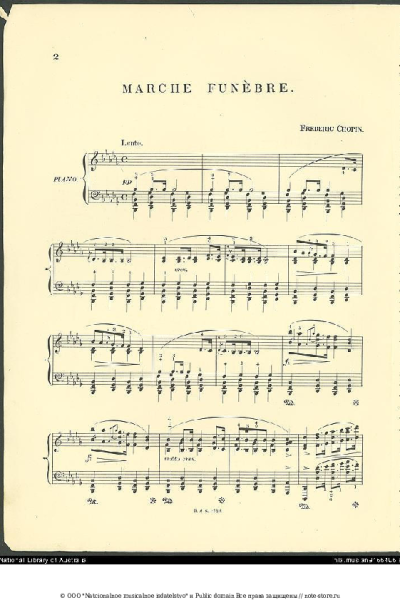 Ноты, аккорды Фридерик Шопен - Соната №2 op. 35 часть 3 (Похоронный марш)