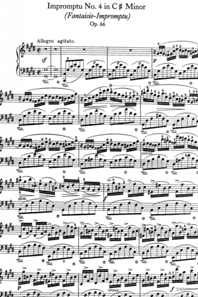 Ноты, аккорды Фридерик Шопен - Фантазия-экспромт, оп. 66