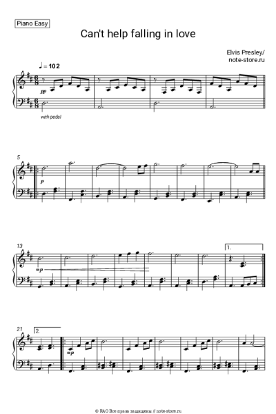 undefined Elvis Presley - Can't Help Falling In Love